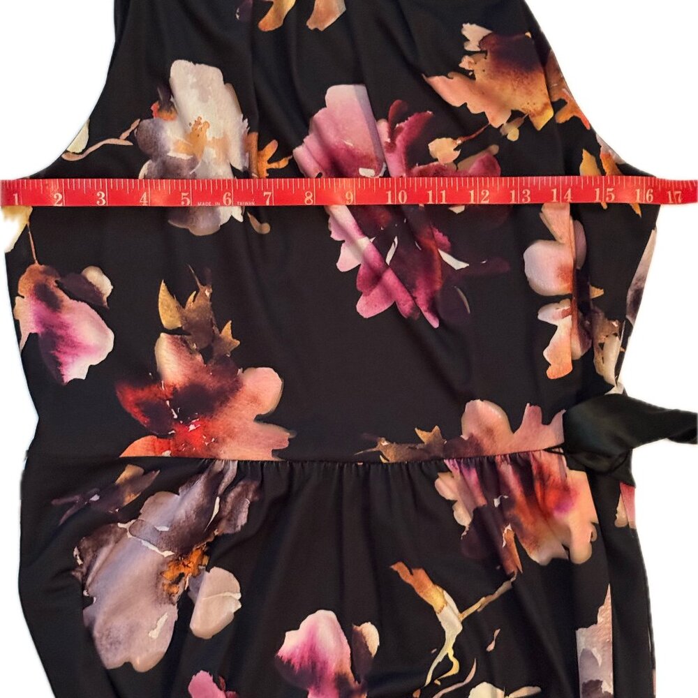 SLNY Floral Halter Maxi Dress | Size 12 | Sleeveless - Picture 7 of 9